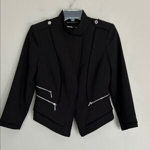 Black Women's Jacket with Silver Accents
